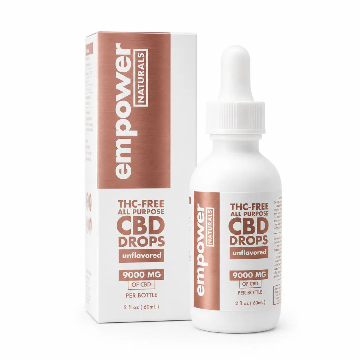 THC-Free All-Purpose CBD Drops 9000mg - Unflavored Empower BodyCare