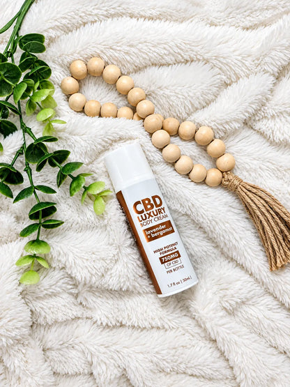 lavender bergamot cbd body cream bottle